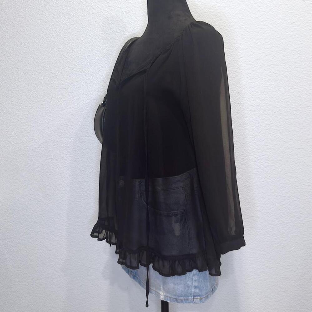 Black sheer blouse - Picture 4 of 5